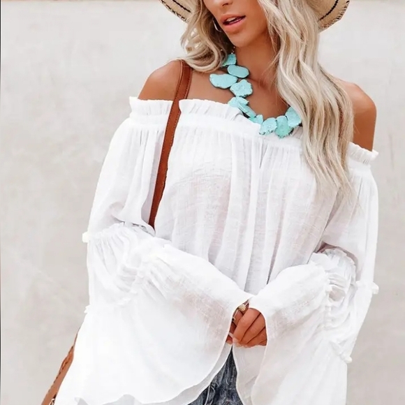 Boho Off Shoulder Top - Picture 2 of 6